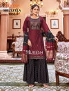 Sree Leela By Mukesh Gadhawal Silk Embroidery Work Kurti With Sharara  And Dupatta Wholesale Suppliers In Mumbai